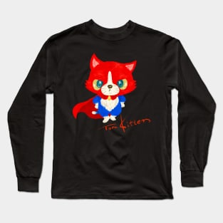 Superhero Toru Kitten Long Sleeve T-Shirt